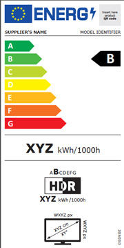 Abb.: Beispiel für Energielabel nach Delegierter Verordnung (EU) 2019/2013